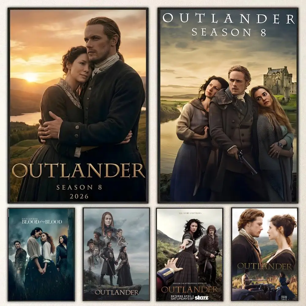 TV Series Outlander Poster High-definition  poster stickers, suitable for bedroom, living room, home decoration