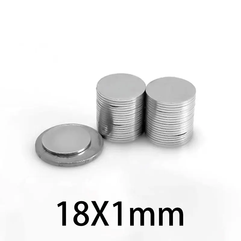 

10/20/50/100/200PCS 18x1 Thin Round Search Magnet N35 Permanent Neodymium Magnet Strong 18*1 Disc Rare Earth Magnet 18x1mm