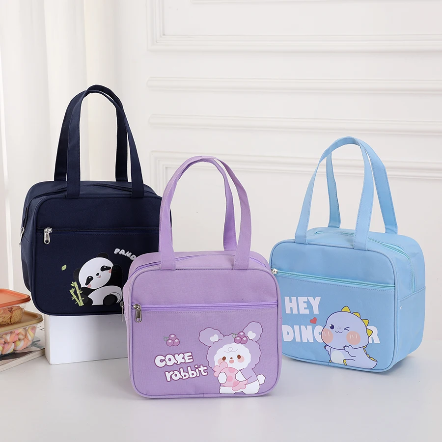 Lunch box bag - insulated handbag - children's cartoon - student lunch bag - thick aluminum film