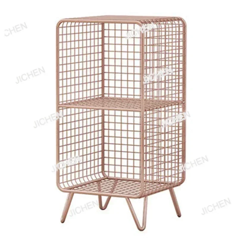 

Скандинавская многослойная книжная полка, органайзер с железной сеткой, полка для гостиной, напольная витрина, универсальные и практичные стеллажи для хранения