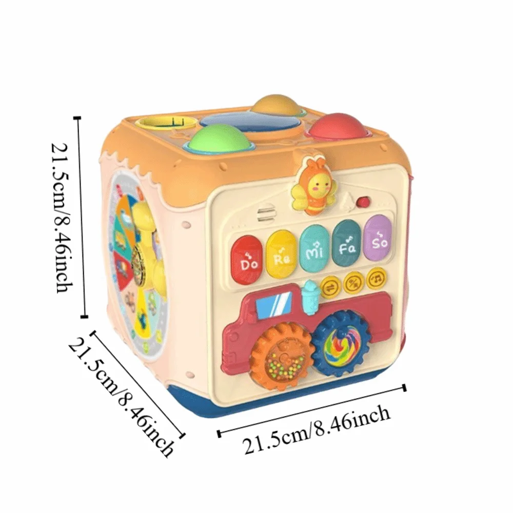 Interactive Musical Design Musical Box Developmental Sensory Toddler Hand Drum Toy Sorting Function Music Plaything Box