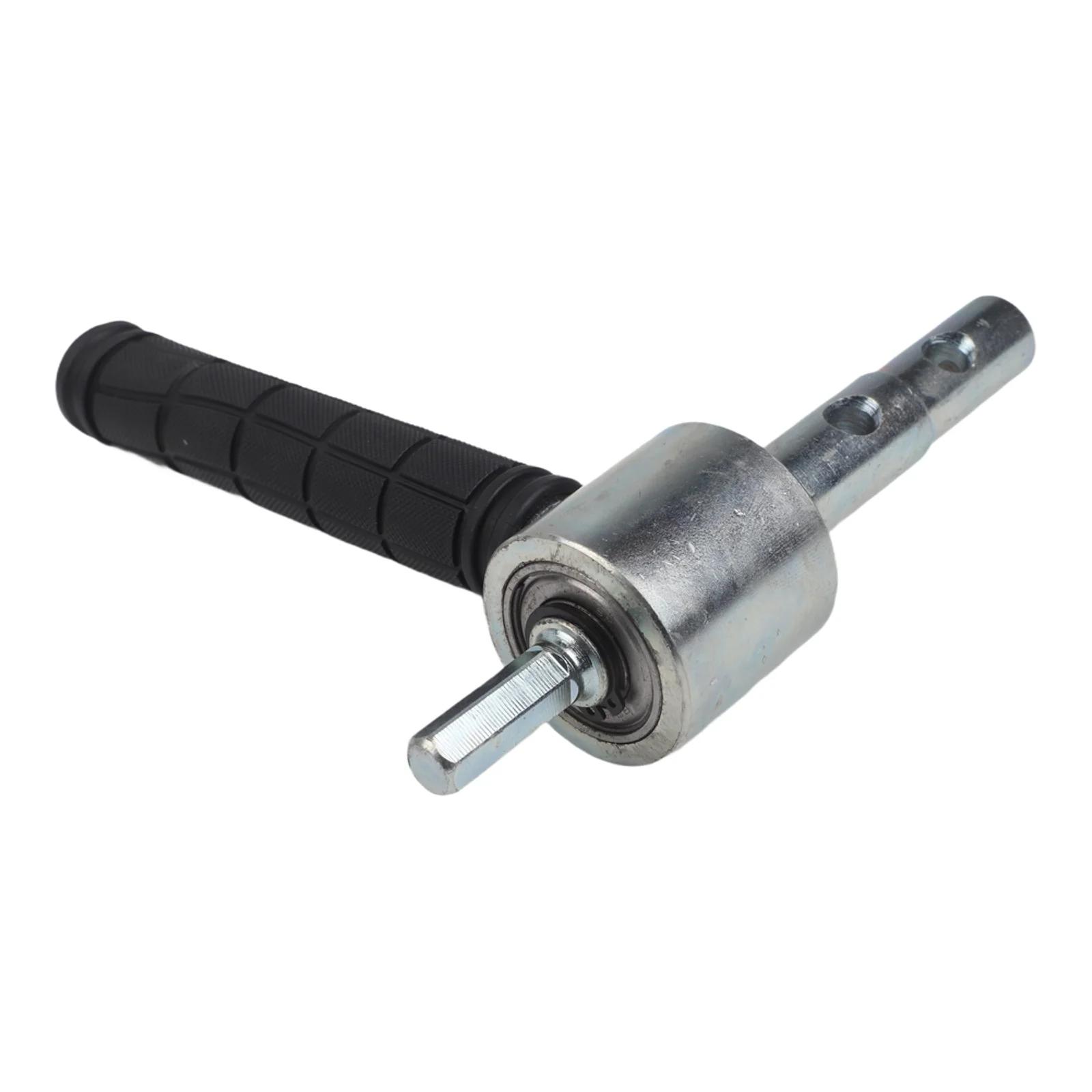 

Silver Ice Auger Adapter Quick Connect Adapter Tool Part Quick Connector Anti-Slip Rubber Grip Metal Construction