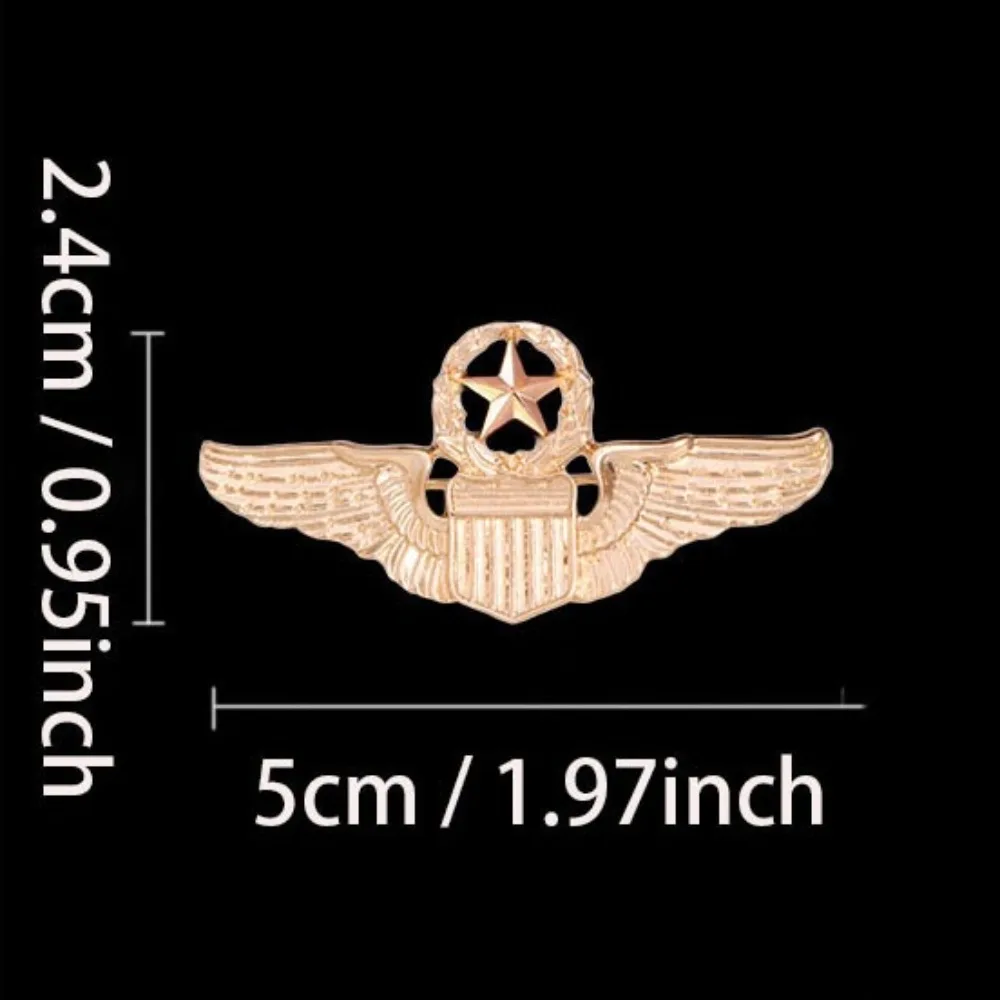1pc Wing Pilot Badge Aviator Metal Label Pin US Air Force Badge