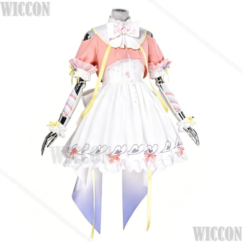 Otori Emu Game Project Sekai: Colorful Stage! Cosplay Pink White Lolita Sweet Dress Pink Wig Woman Halloween Navidad Carnaval view 4