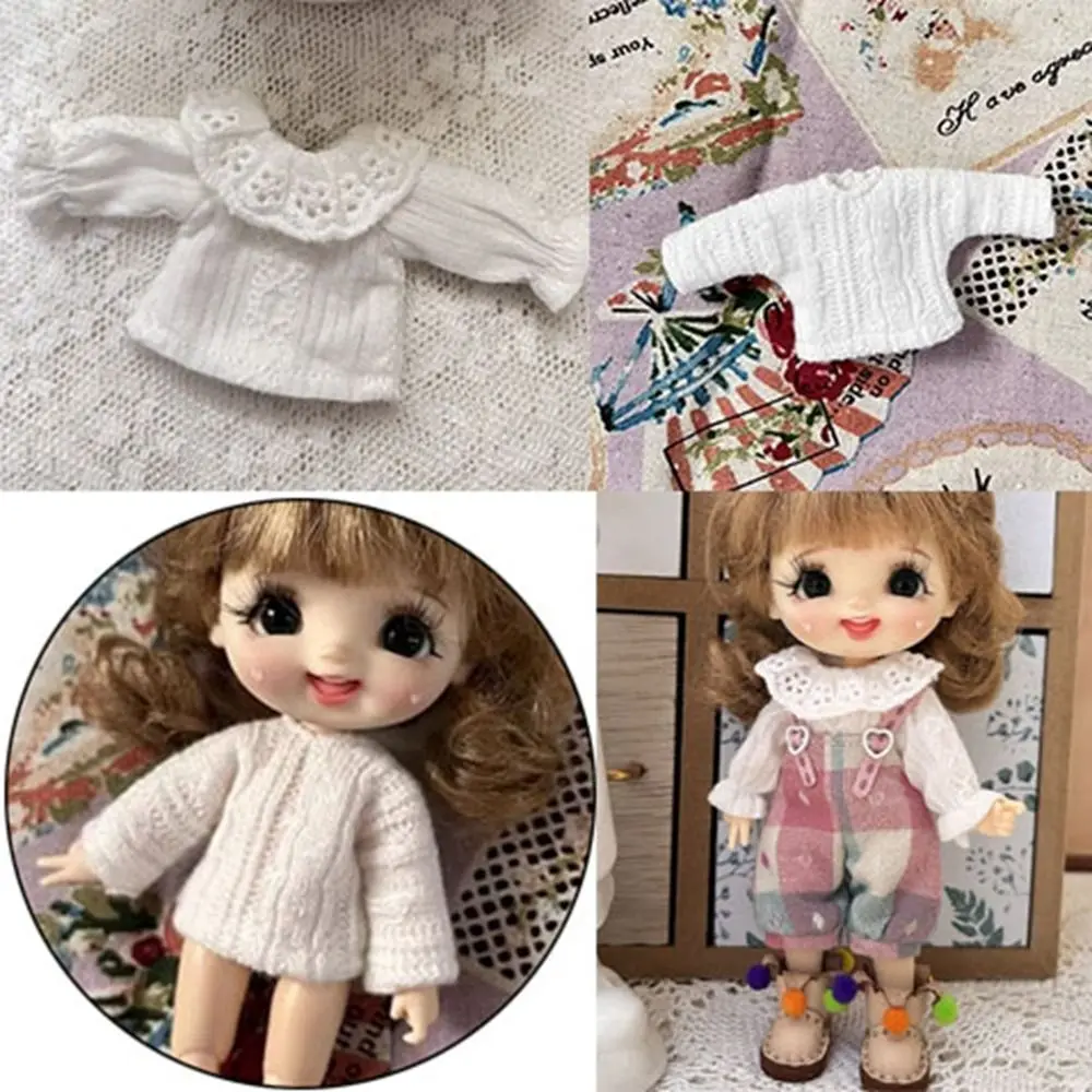 High Quality Fashion Shirt Sweaters 2 Styles White Clothes Gift 1/11 ob11 Dolls/1/12 Bjd Dolls