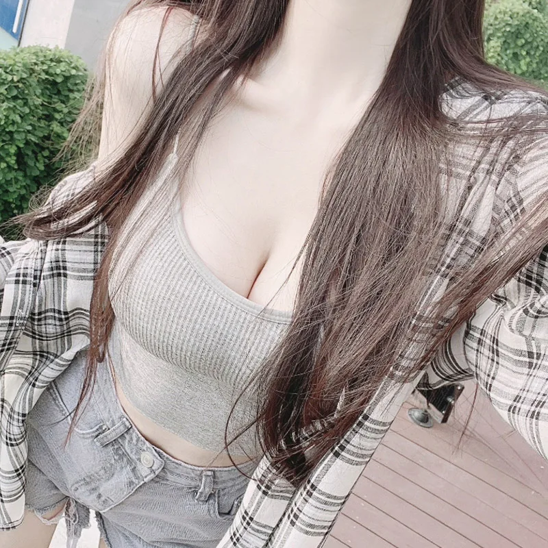 Women's Slim Fit Tank Top YD302 Thread Texture Tight Strap Vest Exquisite Design Breathable Comfortable Three-acetate Fiber