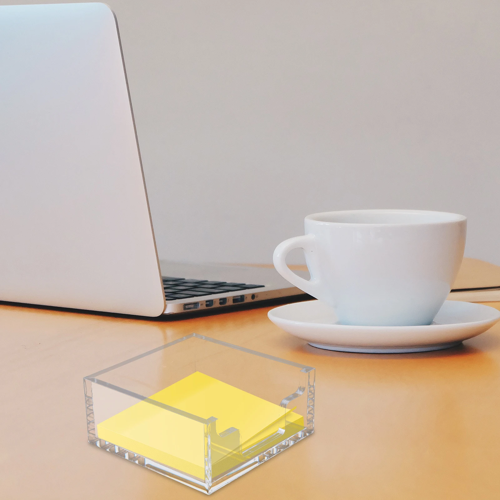 

2 Pcs Desktop Note Box Storage Organizer Paper Holder for Bracket Office Organizers Acrylic Notes Pad Memo Pads