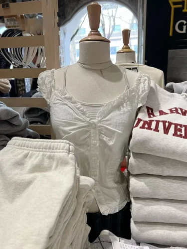 Imagen 2 del producto Blusa básica blanca con volantes para mujer, Top con pliegues de un solo pecho sin mangas, chaleco informal de algodón, camisola dulce Y2k