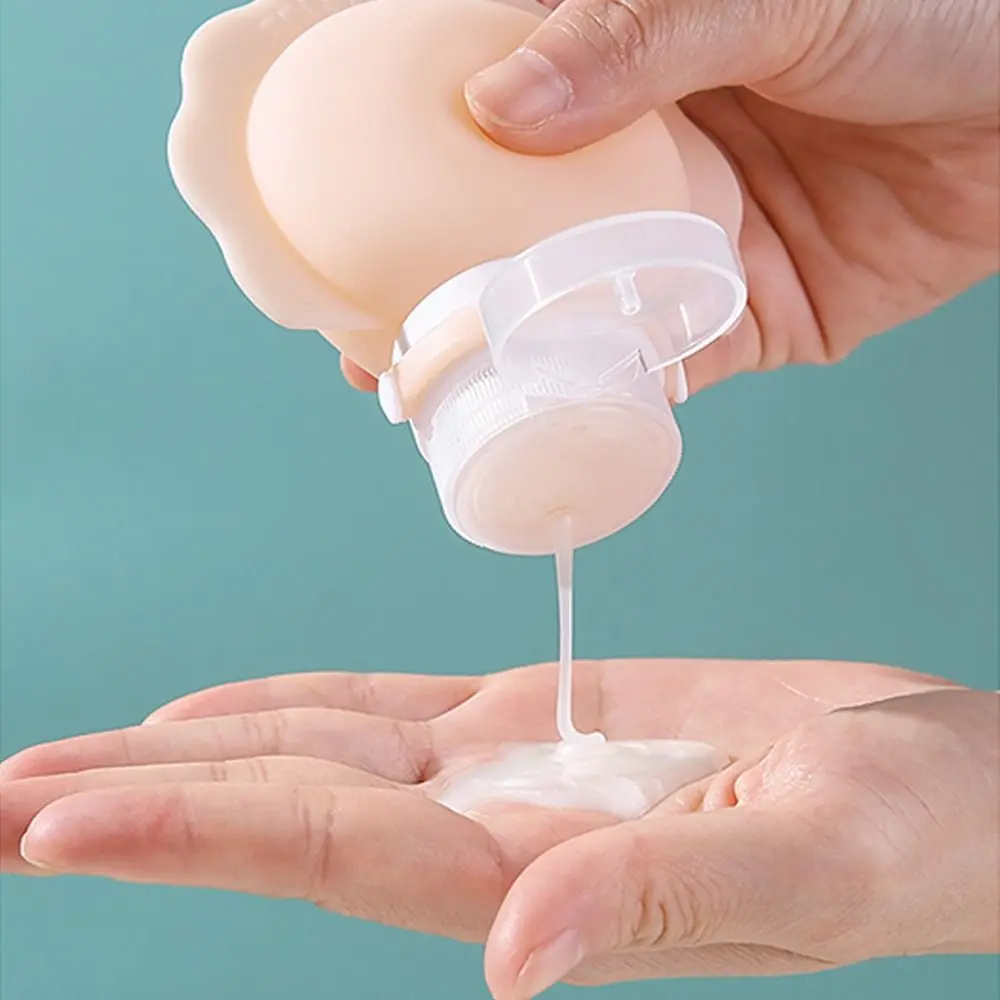 3 pçs garrafa de loção cosmética de silicone 30/60/90ml recarregável garrafa de lavagem corporal à prova de vazamento shampoo sub-engarrafamento viagem & casa