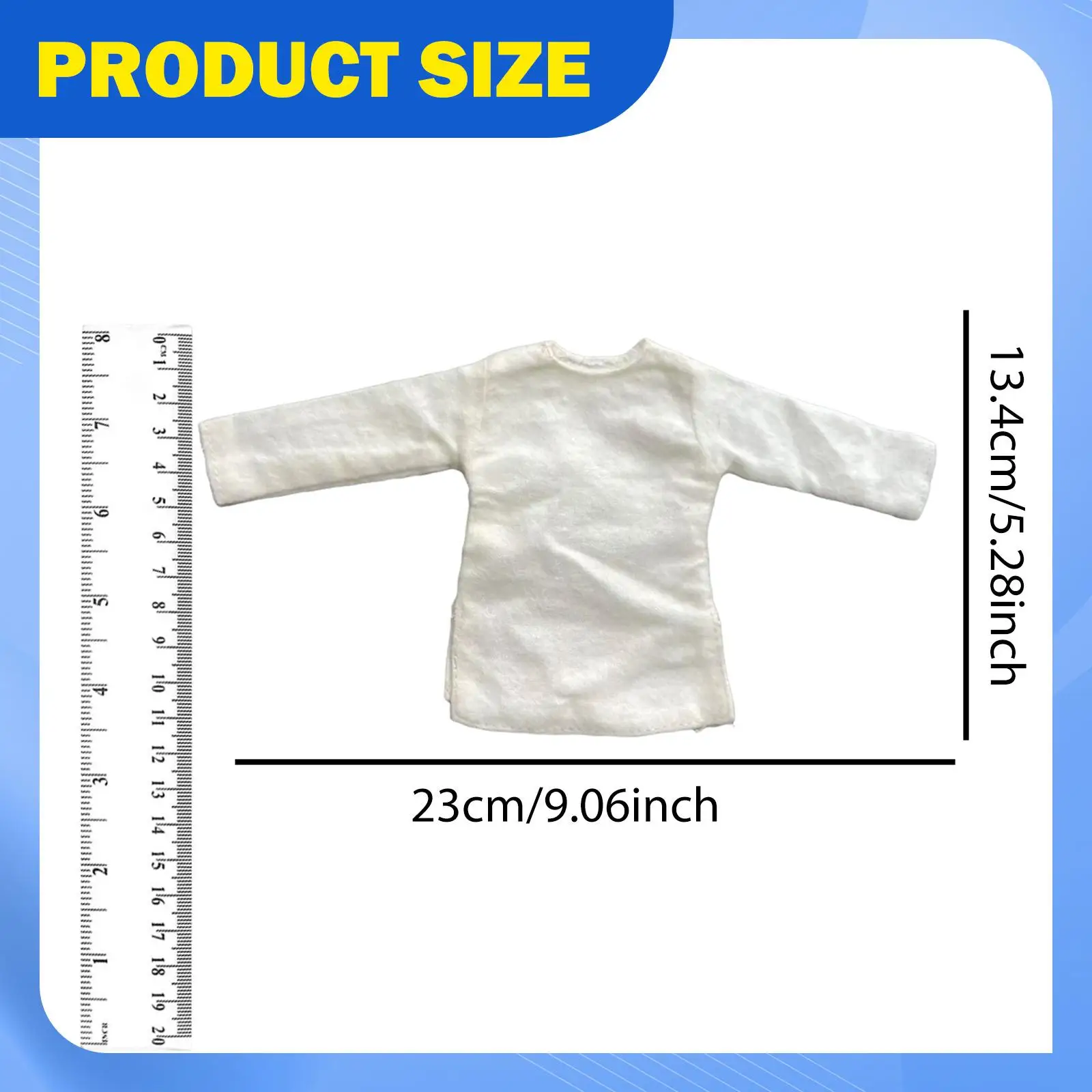 1 6 Scale Female Action Figure Doll Clothes White Long Sleeve Shirt Miniature Fashion Top for Dolls Accessories and Collectors