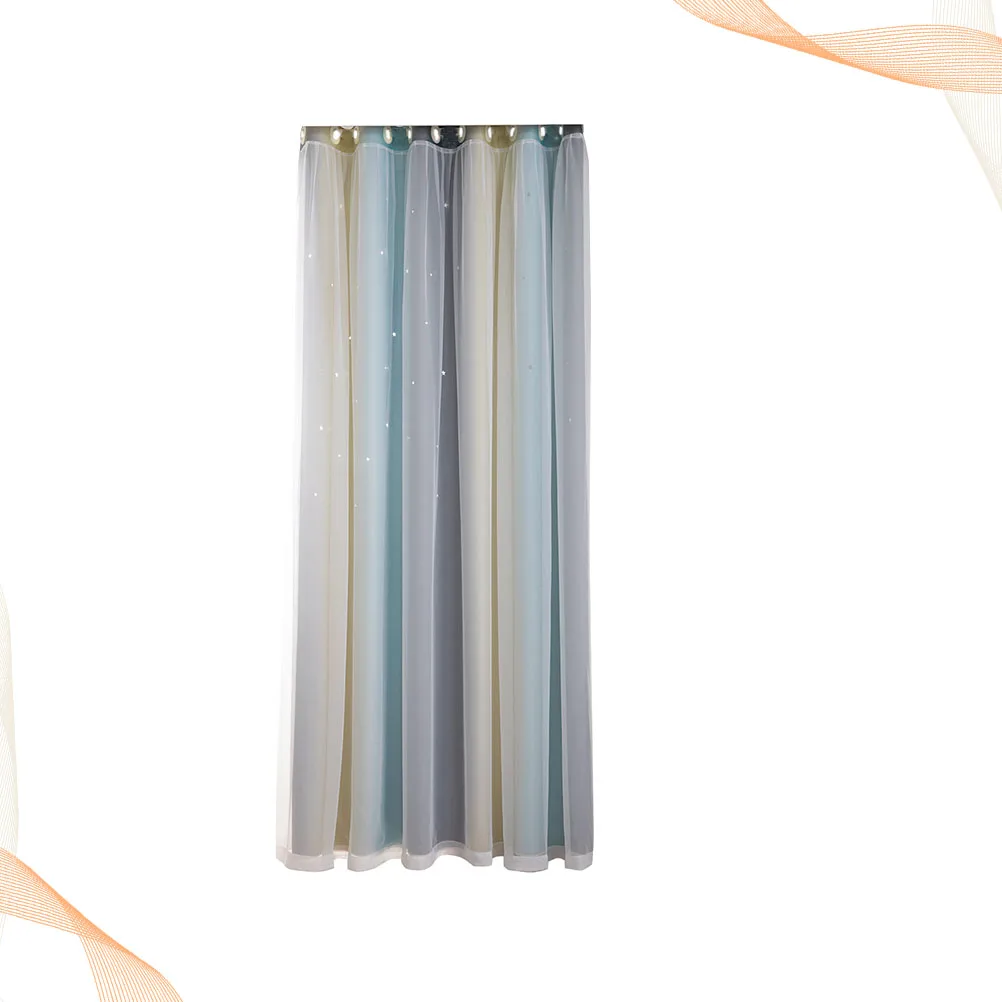 

Blackout Curtains Double Layer Mesh Shading Heat Insulation Bedroom Living Room Privacy Protection Easy Install Clean
