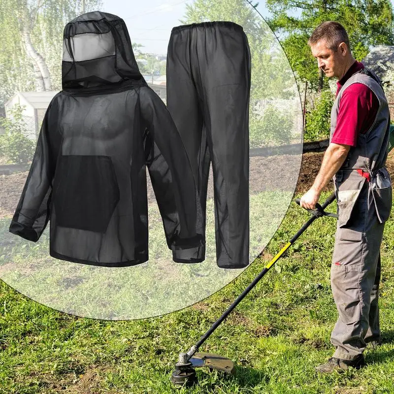 Outdoor Fly Net Shirt Mesh Capuchon Bug Jacket Mesh Bee Suit voor imkers Shield Barrier Protection Repeller Wearable Guard