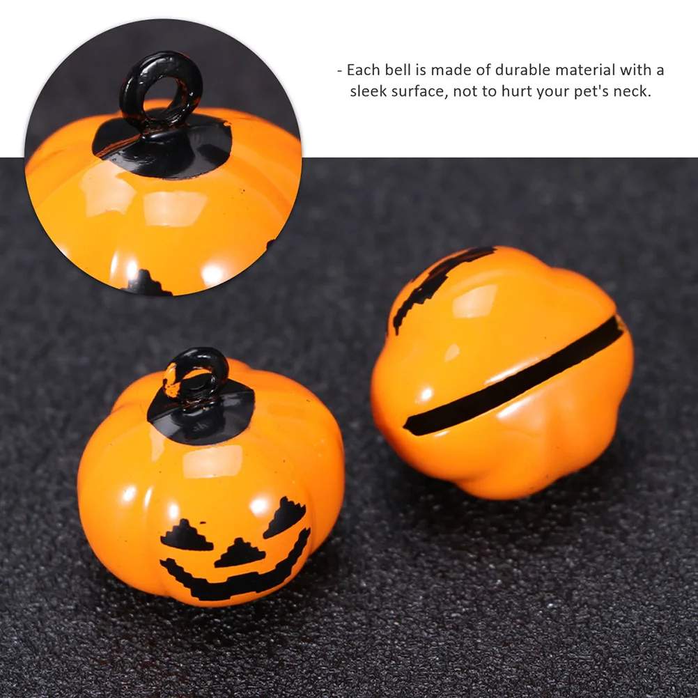 

5 pcs Pumpkin Bell Accessories Pet Dog Collar Charm Halloween Phone Pendant Keychain Jingle Ornament Decor Christmas Bells