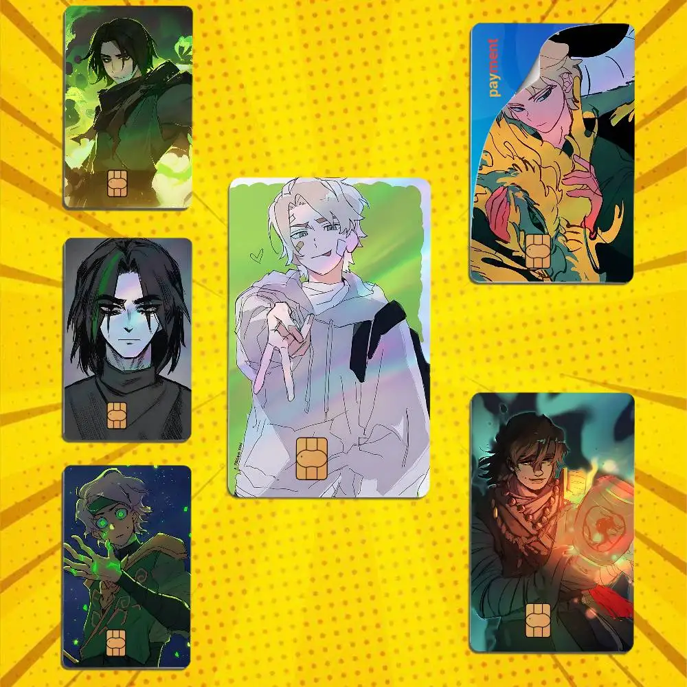 green Lloyd Fated opposition Morro High Quality Anime Laser PVC Sticker Film Skin Cover For Metro Debit Credit Card  Access Card