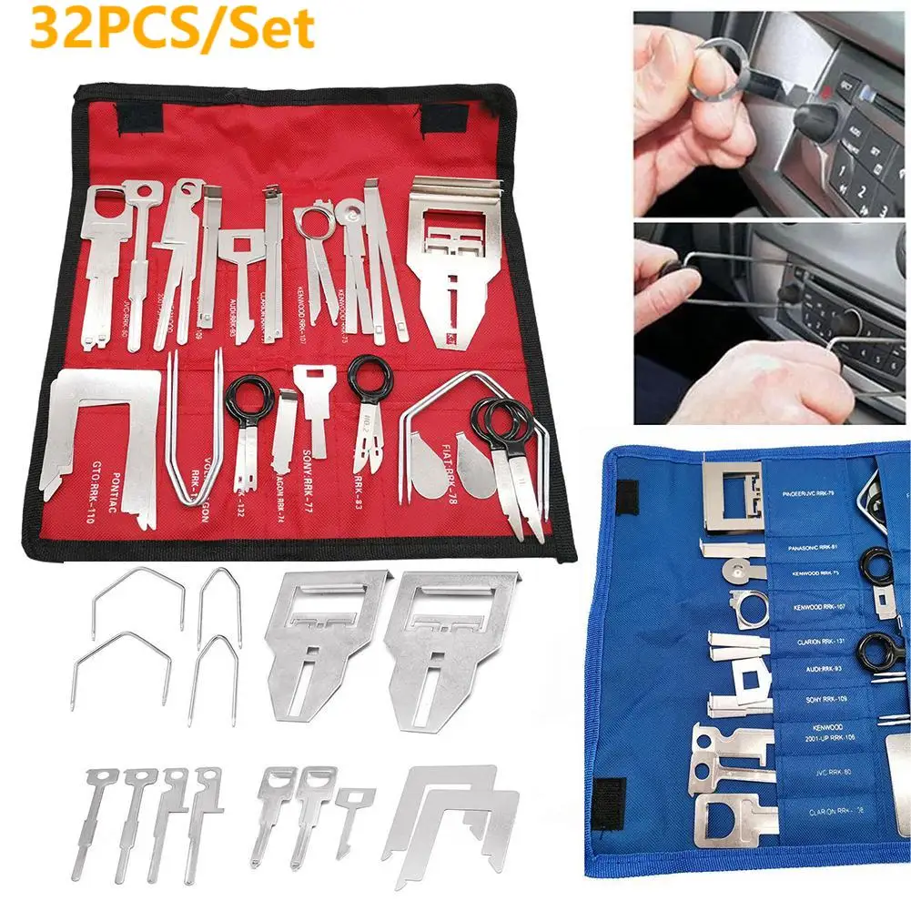 38Pcs Car Speaker Disassembly Tool Set Car Audio Release Keys Extractor Automobile Stereo CD Player Radio Removal Repair Tool