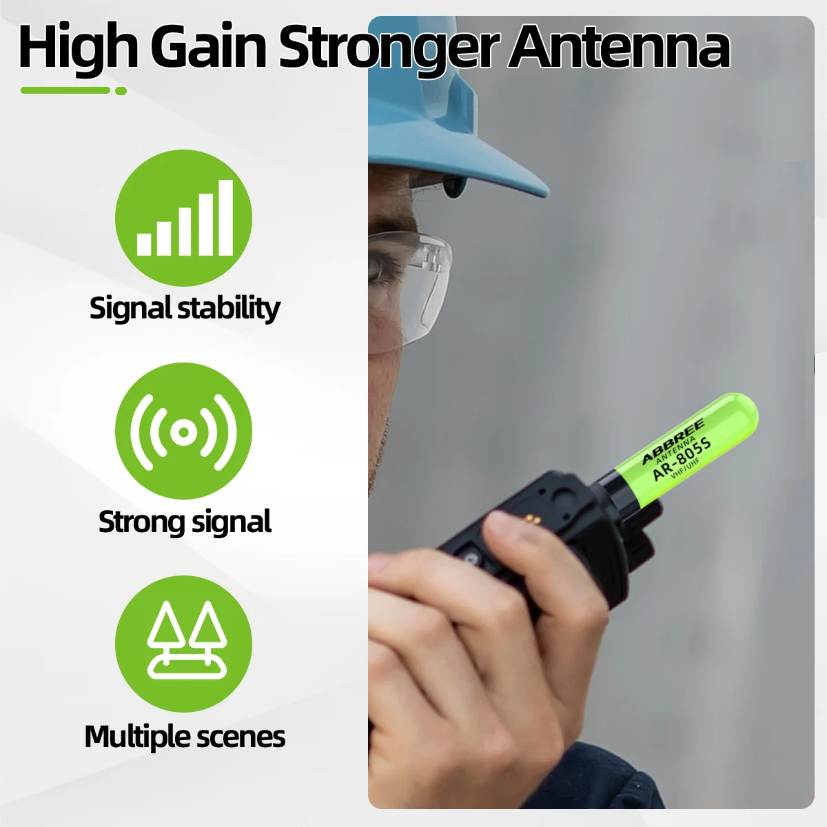 ABBREE AR-805S Mini Walkie Talkie Antenna High Gain SMA-Male Dual Band For Retevis RT1 RT3S RT3 RT8 RT81 TYT MD-380 Ham Radios view 4