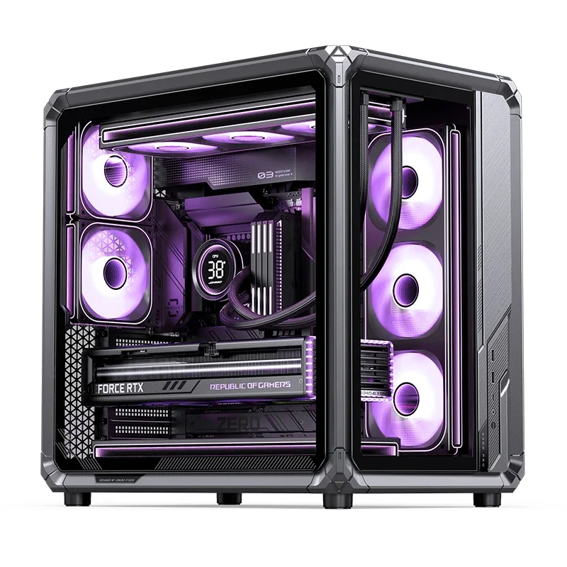 Jonsbo X400 Pro ATX PC Case Aluminum Frame Tempered Glass Back-connect Motherboard 360mm Water Cooling Gaming Chassis