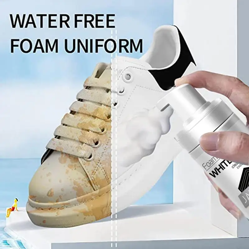 White Sneaker Cleaner Spray 100ml Sneaker Whitener Long Lasting Shoe Cleaner for White Sneakers Gentle Spray for Sneakers Care