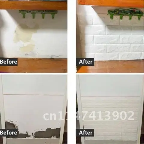 

3D Wall Stickers Self-adhesive Brick Panels Living Room Decoration Bedroom Decor Waterproof Wallpaper Kitchen TV Backdrop Home