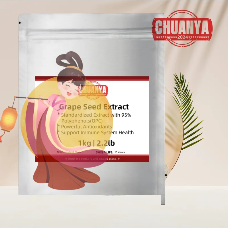 50g-1000g Natural 95% O P C Grape Seeds ExPowder Factory Specialize Customized Bags Packaging for Fast Delivered Distribution