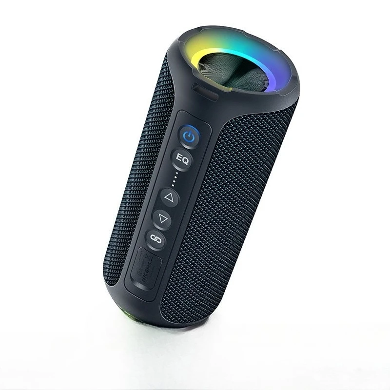 2026 40W Fabric Bluetooth-compatible Speaker TWS Stereo Audio Speaker With Ambient LED Light Wireless Home Sound Device