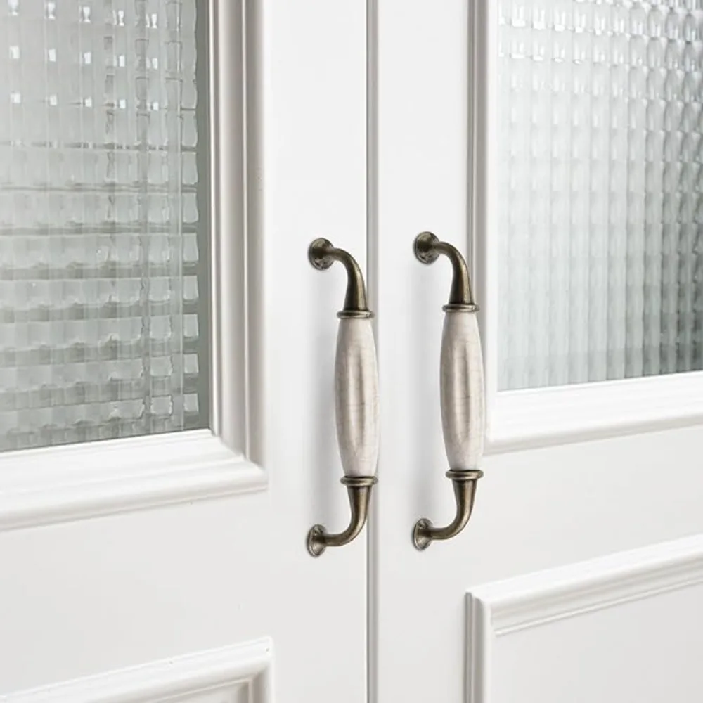 

Античная бронза, керамические ручки из цинкового сплава, ручки для ящиков, Morning Glory, европейский стиль, дверные ручки для шкафа, мебельные ручки