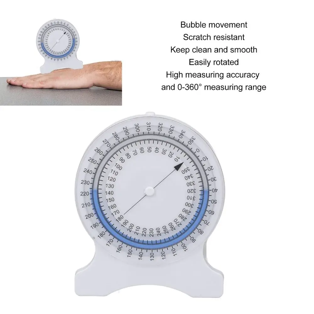 

Non Leak Bubble Inclinometer Gauge Accurate Measurements 0-360 Degrees Range Of Motion Tool Leak-Proof Measuring Tool