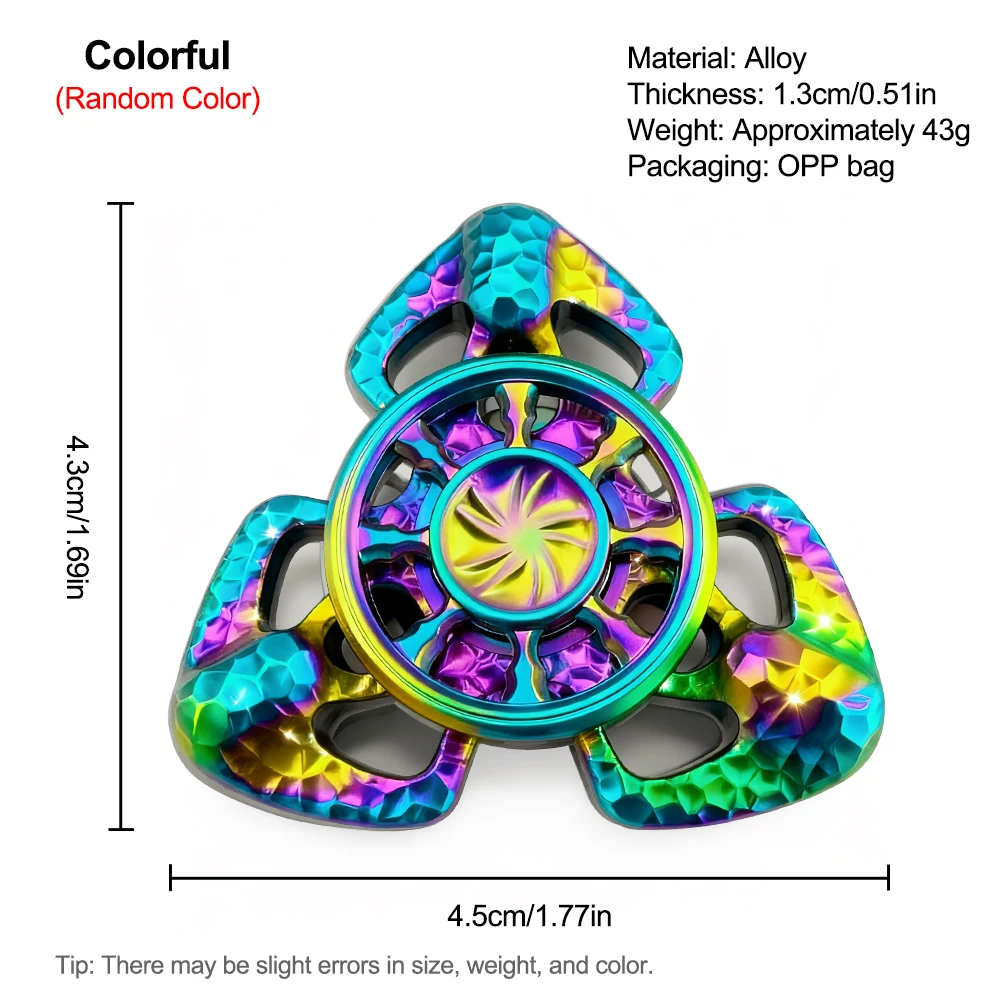 لعبة فيدجيت سبينر المجوفة المخصصة Edc - لعبة تخفيف التوتر المعدنية الرائعة تخفيف القلق - لعبة فيدجيت سبينر المعدنية المضادة للإجهاد