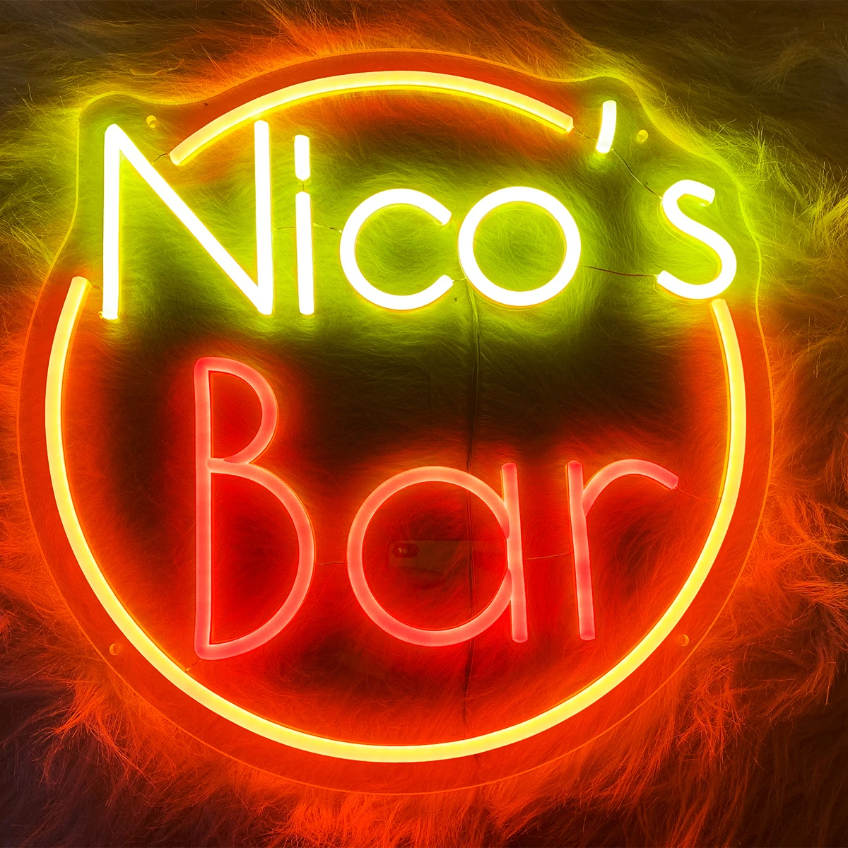 Nico's Bar Neon custom-fit Bar nightclub KTV signboard interior room decoration atmosphere light lighting atmosphere