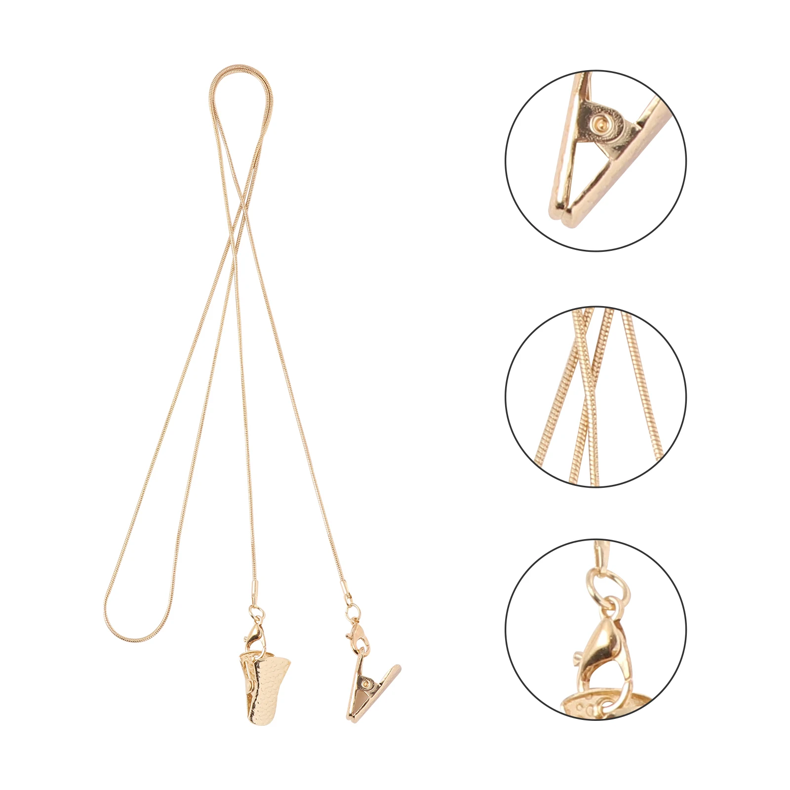 

1PC Copper Eyeglasses Chain Clip Durable Material Suitable Masks Glasses Clothing Sports Outing Banquet Anti Slip Necklace Strap
