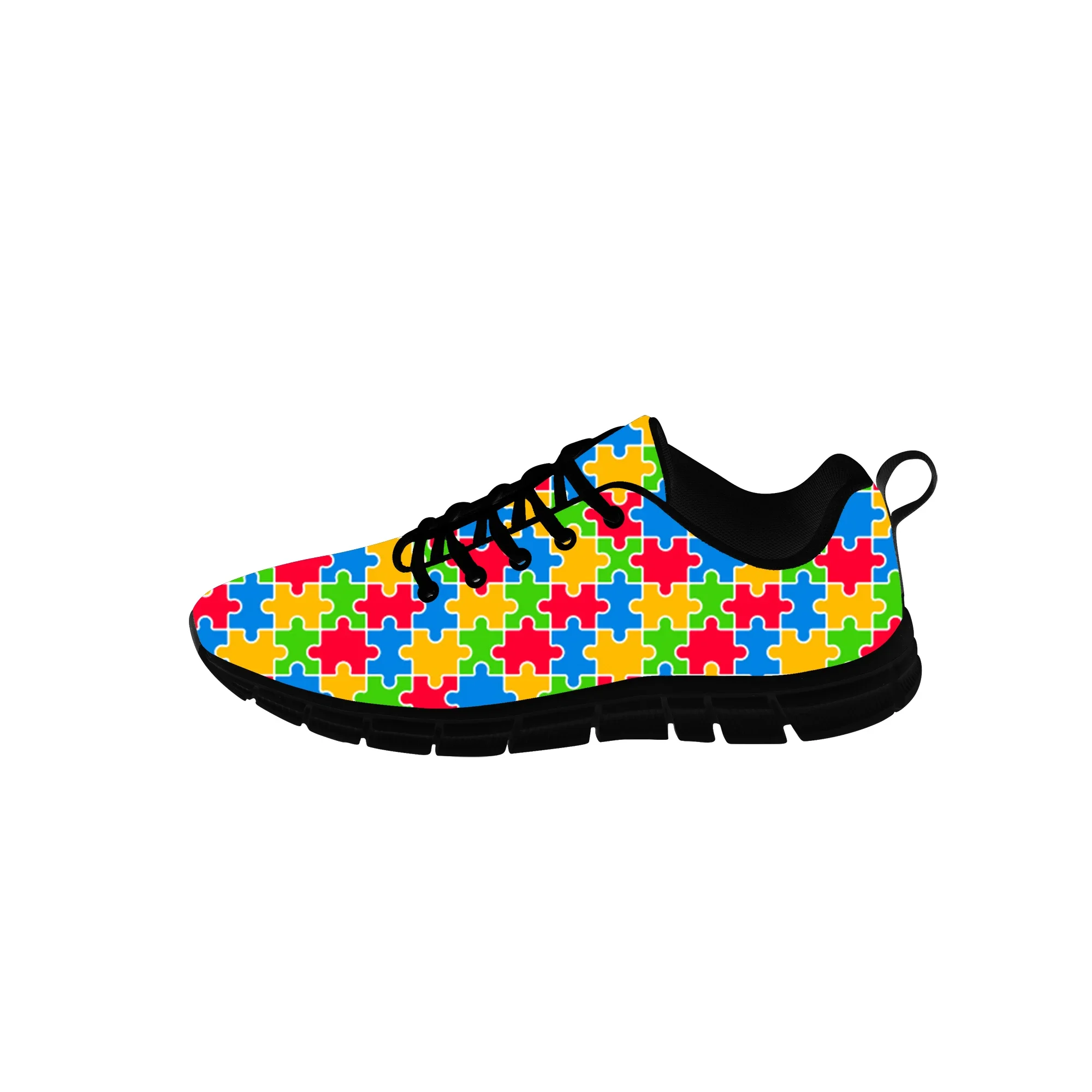 

Hot Autism Awareness Jig Sports Shoes Mens Womens Teenager Sneakers Casual Custom High Quality Couple Shoes Black Running Shoes