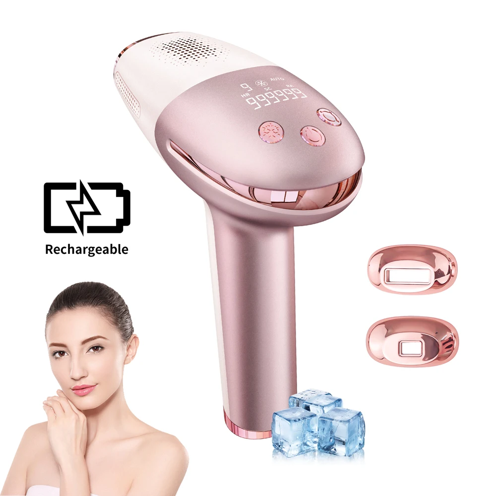 Máquina depiladora de hielo con batería inalámbrica recargable, dispositivo IPL portátil permanente para uso doméstico