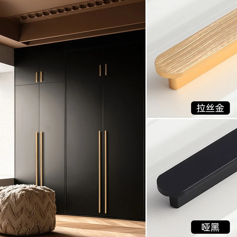 أزياء نحى سبائك الألومنيوم خزانة تسحب - المطبخ دولاب مقابض للخزانة درج خزانة المقابض الأثاث باب الغرفة #1