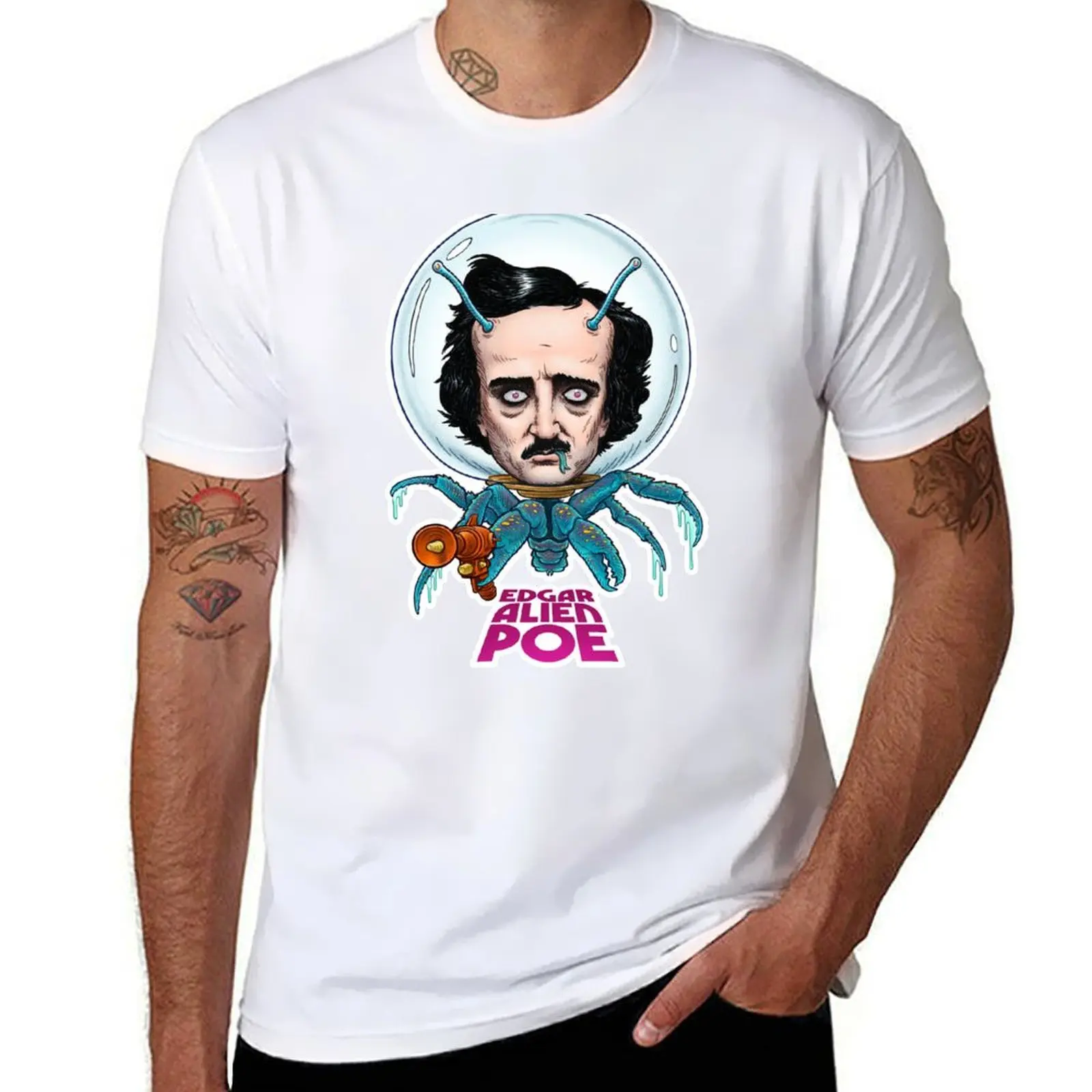 

Edgar Alien Poe T-Shirt printed t shirts for man man t shirts for men casual T-Shirt