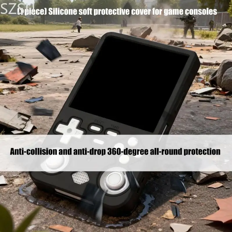 SZSU Console Case Silicone Cover Sleeve Waterproof Scratchproof Case Flexible Skin for R36 Gamepad Protector Housing