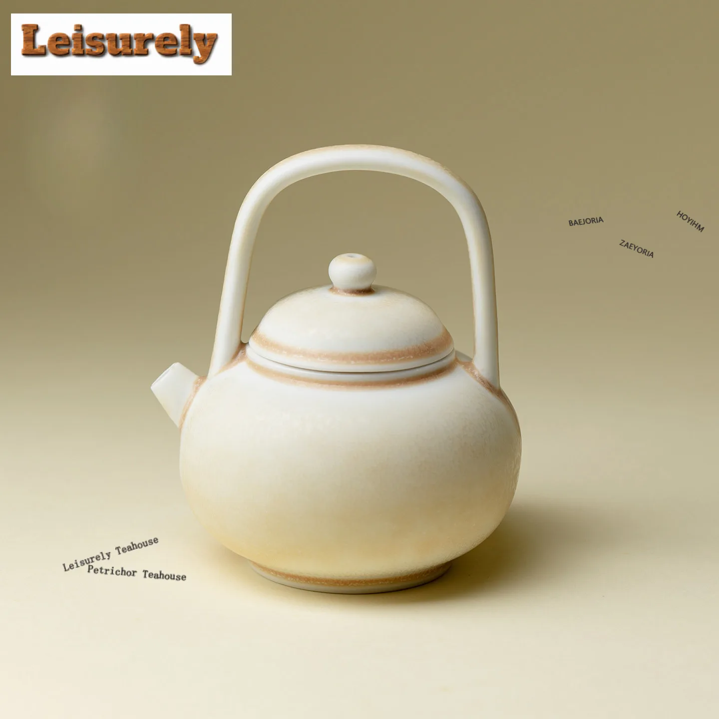 

Чайник-заварник из керамики фамбэ с ручкой-петлей, 115 мл, традиционный, с отверстием для заваривания, для кафе и коллекций хэндмейд-изделий