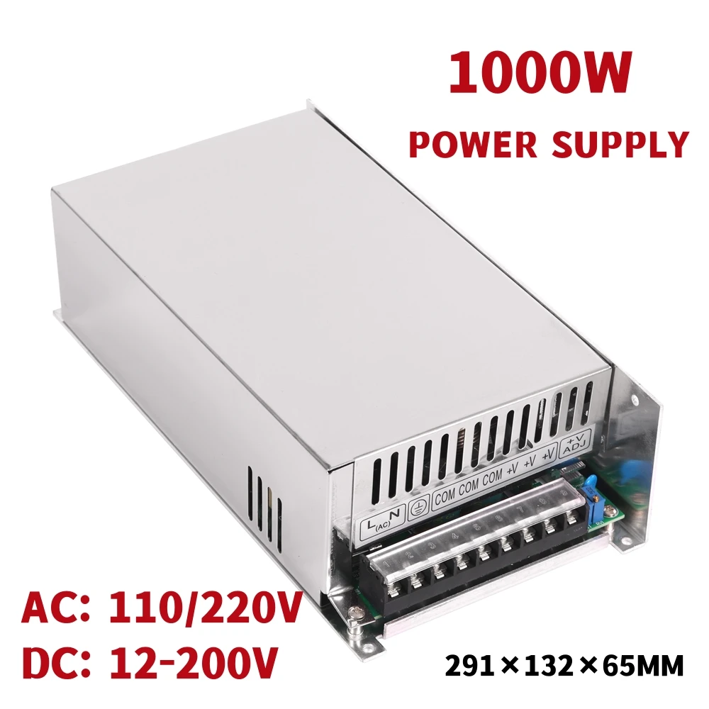 

0-12V 15V 24V 36V 48V 55V 60V 72V 80V 90V 100V 110V Adjustable 1000W Switching Power Supply For Led 1000W 110/220V Ac To Dc Smps