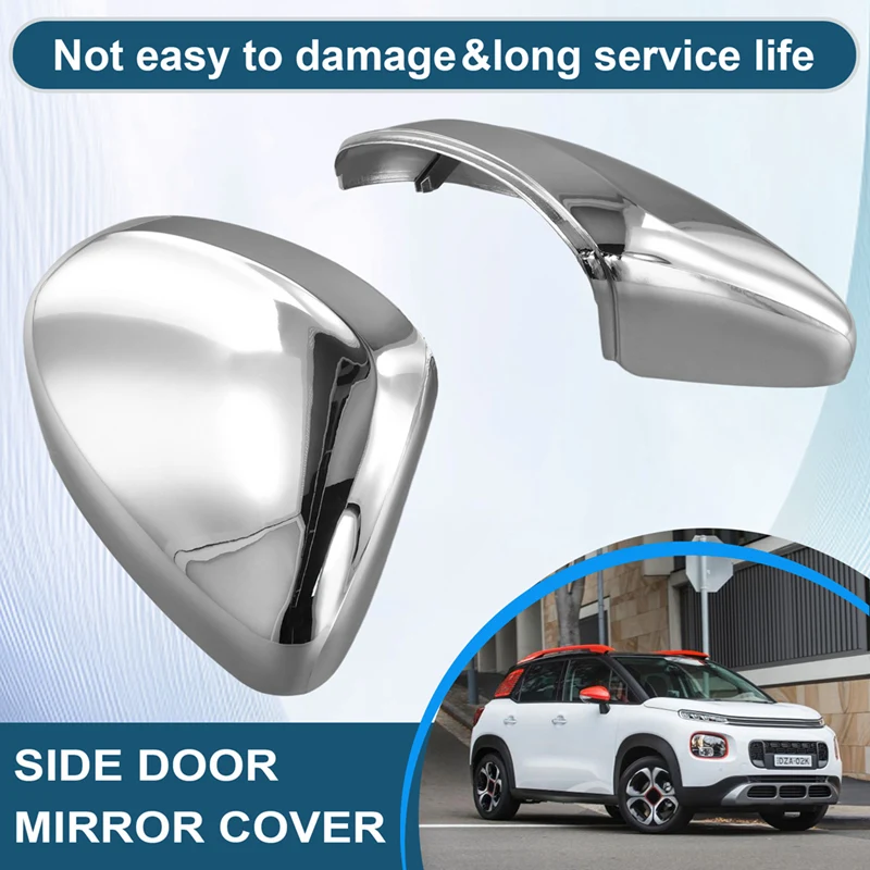 Card Deduction Type Rear View Mirror Cover Side Door Mirror Cap For Citroen C3 C4 CACTUS Peugeot 208 2008 16075120VG