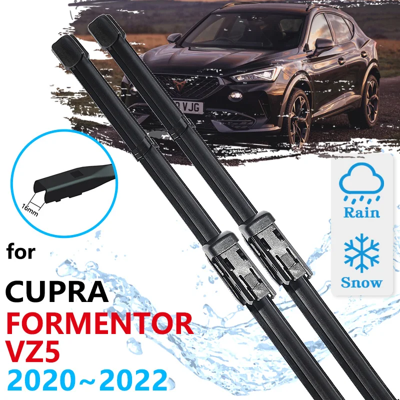 Car Front Wiper Blades For Cupra Formentor 2020 2021 2022 VZ5 Washer Cleaning Window Windscreen Windshield Accessories Auto Part