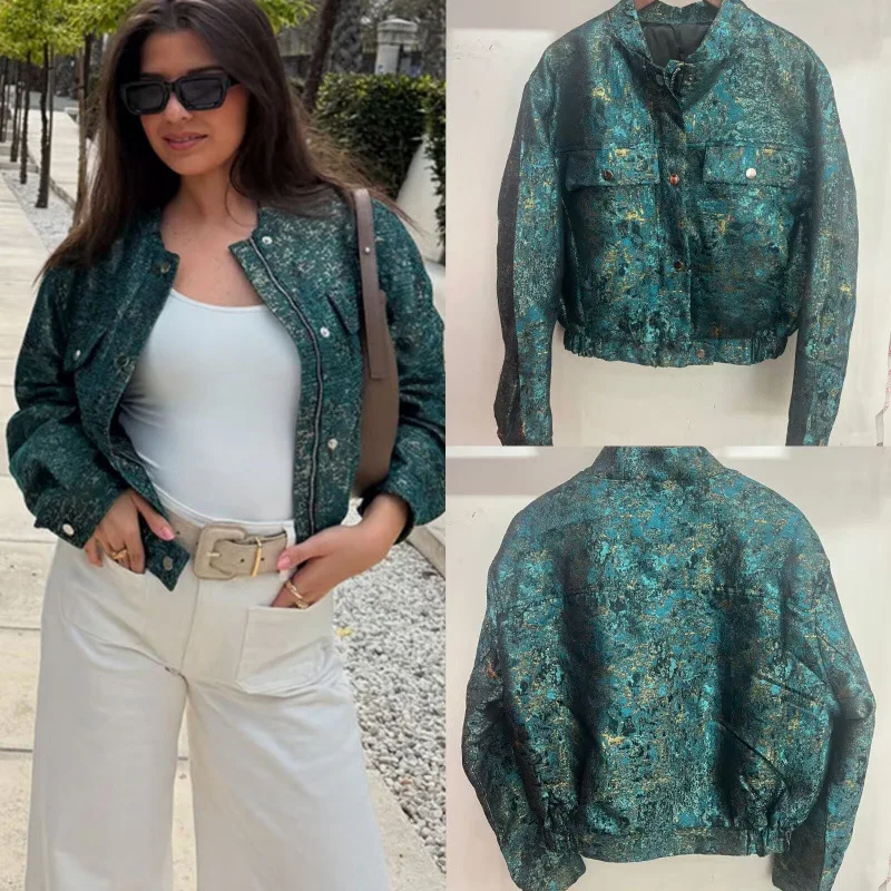 

Vintage Chic Short Jacket Casual Designers Cool Long Sleeved Coat Autumn Stylish High-quality Trend Fashion Women's Streetwear