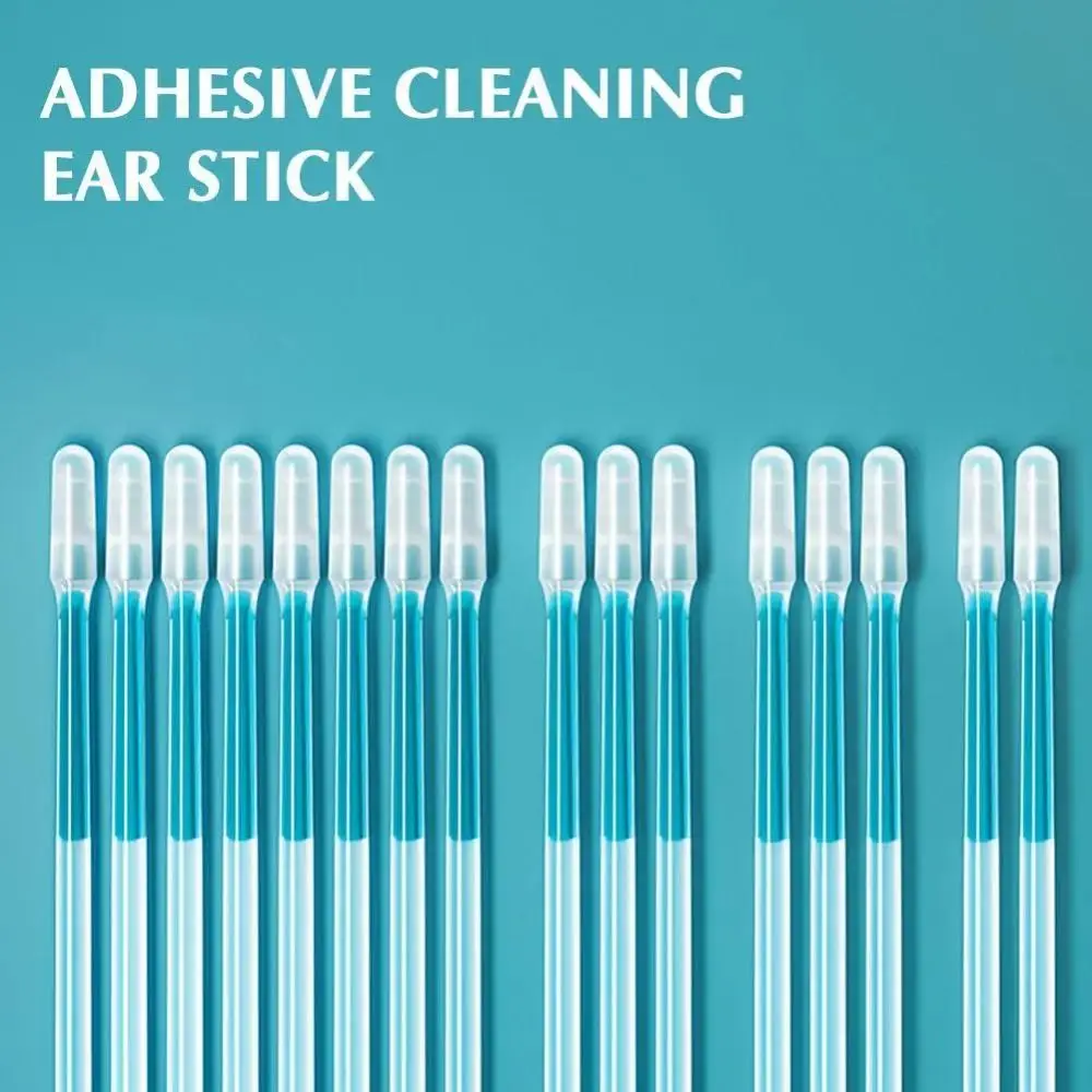 

24Pcs/box Small/Large Disposable Ear Swabs Silicone Sticky Sticky Earwax Remover Stick Soft Ear Cleaner Ear Wax Removal Tool