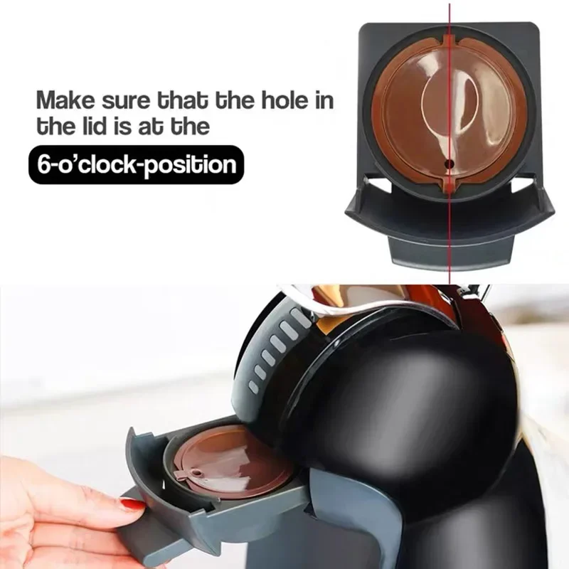 Reusable Coffee Capsule Filter Cup for Nescafe Dolce Gusto + Spoon - Refillable Caps for Coffee or Tea