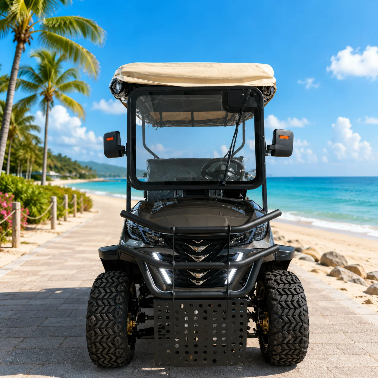 MMC 2 Seater Electric Utility Golf Cart with Cargo Box | Lithium Battery | OEM Factory Utility Vehicle for Farm, Resort & Commer