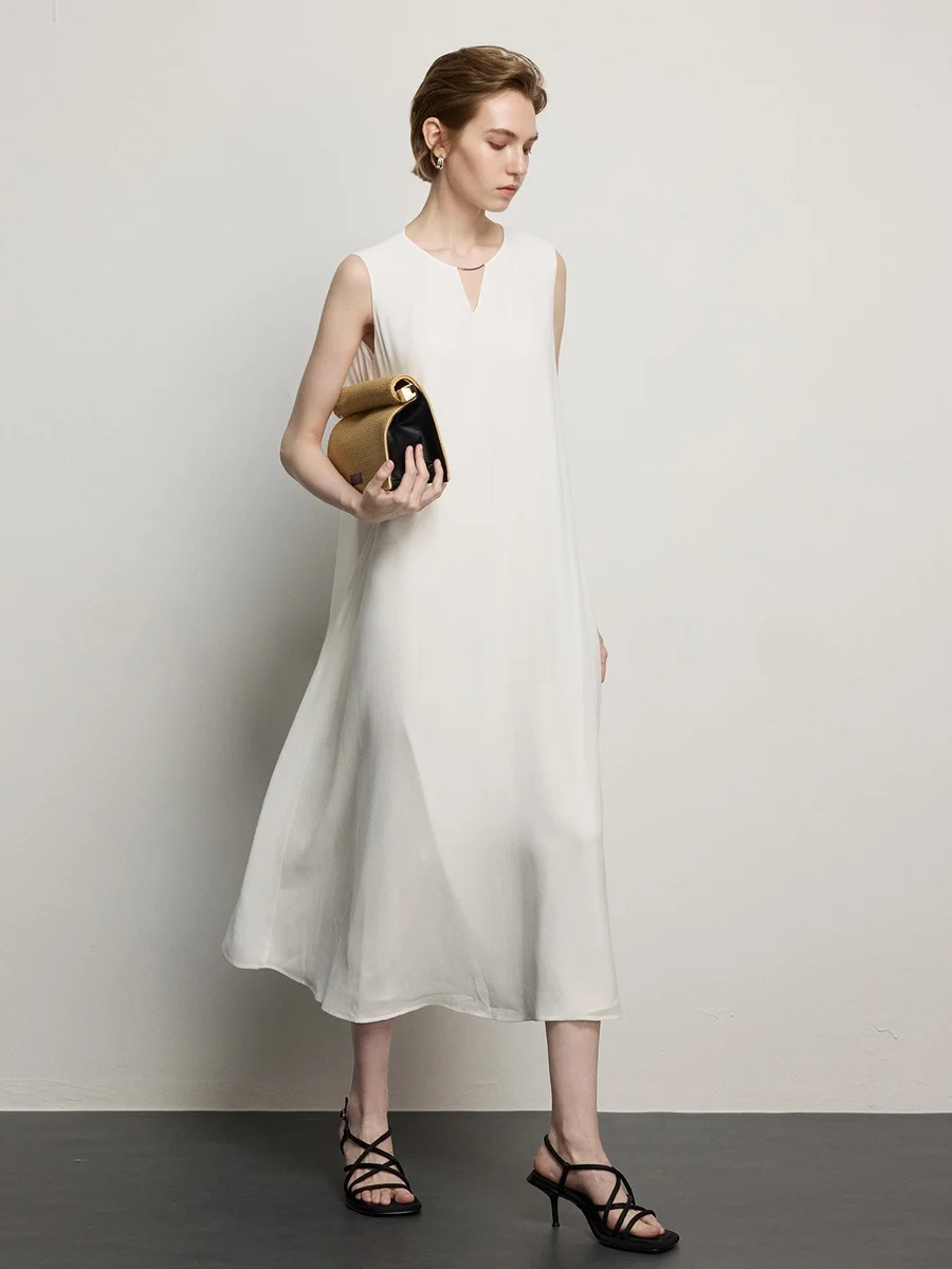 Ele Bla Silk Long D…