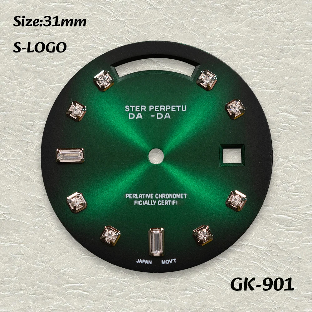 Men's 8285 Automatic Watch - 31mm Hollow-Out Crystal Bar Diamond Design (No Night Light) | Watch Modification Accessories