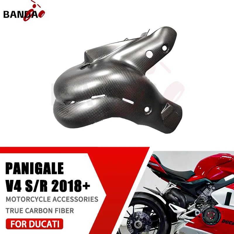 

FOR DUCATI Panigal V4S V4R Streetfighter V4 2018-2023 100% 3K Pure Carbon Fiber Motorcycle Accessories Exhaust hood fairing kit