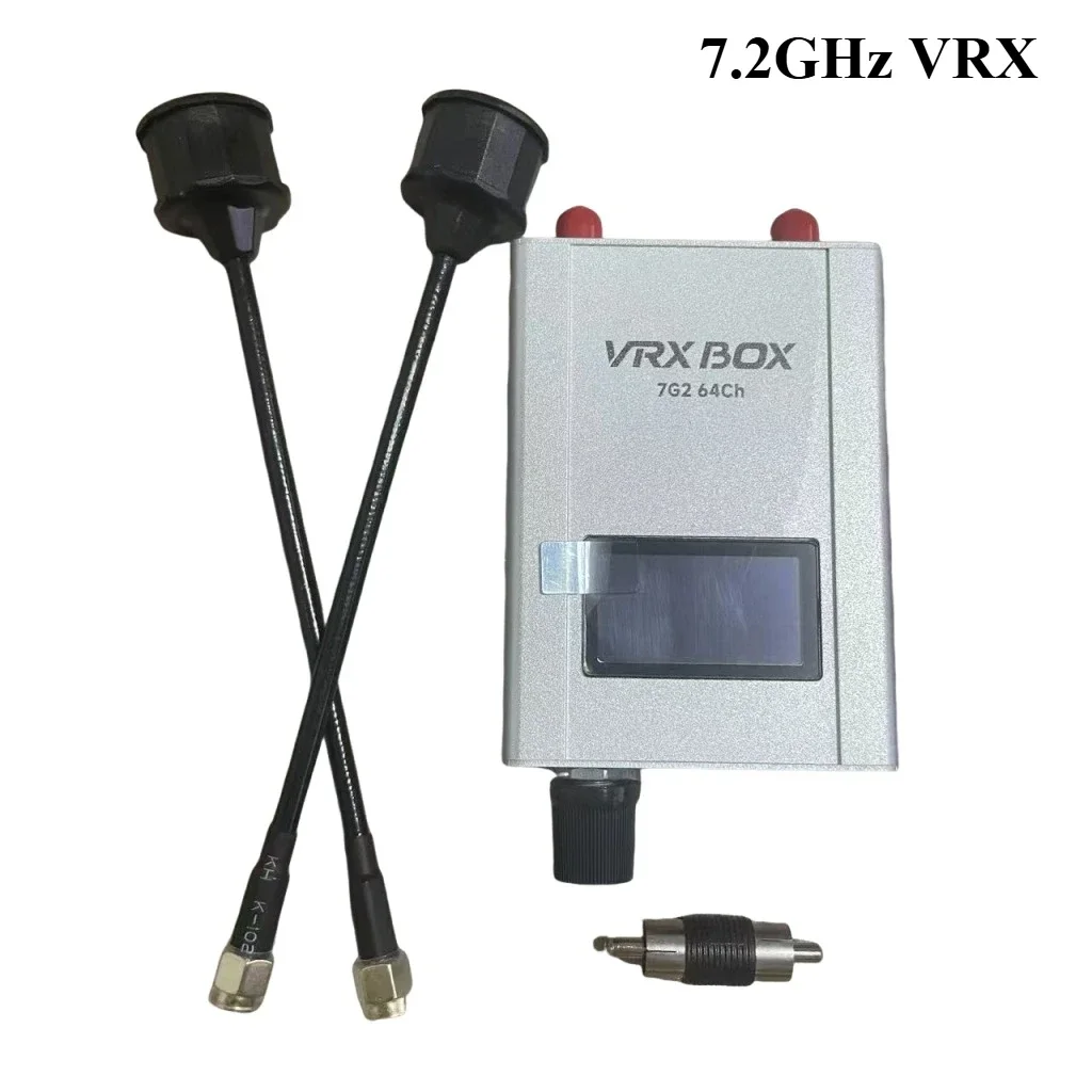 SmCp7.2GHz Video Receiver Box 7.2G FPV VRX With Adjust And Display Signals 1.2GHz 1.7GHz 3.3GHz 5.8GHz 7.2GHz VRX Receiver