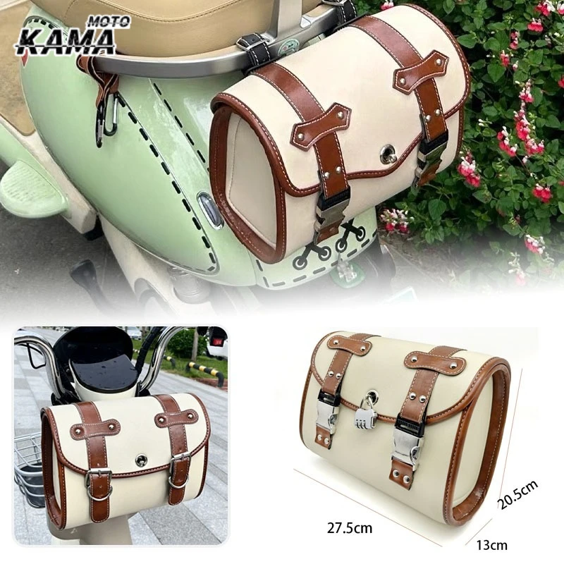 

Retro Universal Motorcycle Saddlebags Side Tool Bag PU Leather Luggage for Harley XL883 Davidson Bikers Honda Yamaha Suzuki