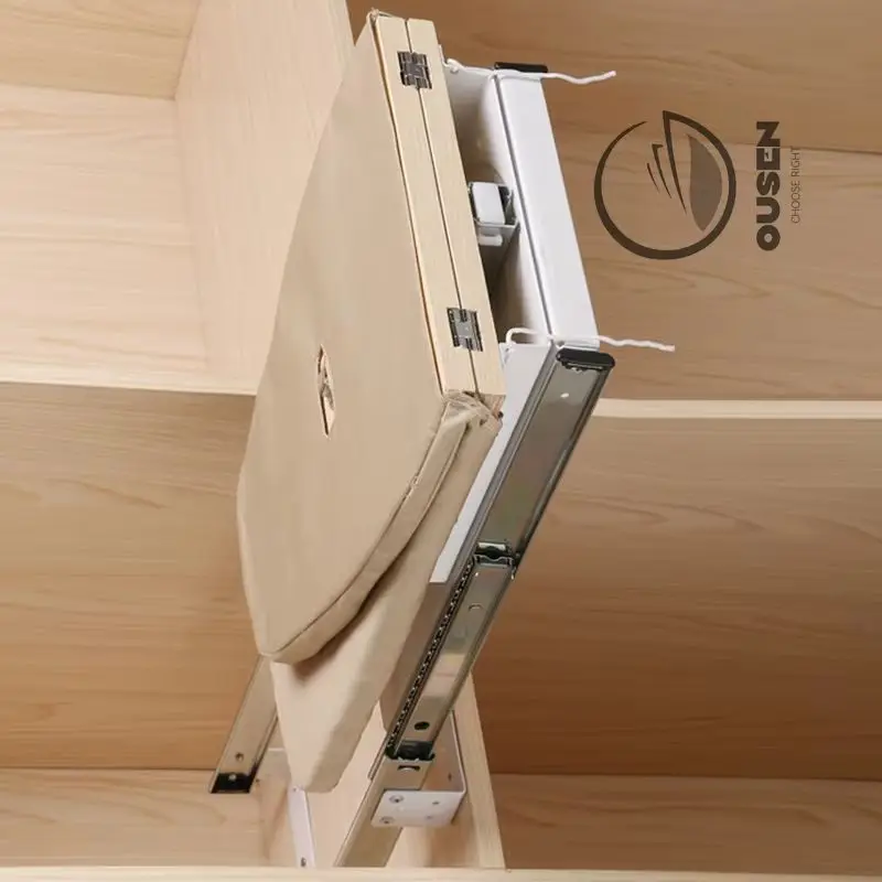 Folding Telescopic Ironing Closet Inner Damping Ironing BoardPush-pull Folding Ironing Board Buffer Hidden RotatingIroning Board