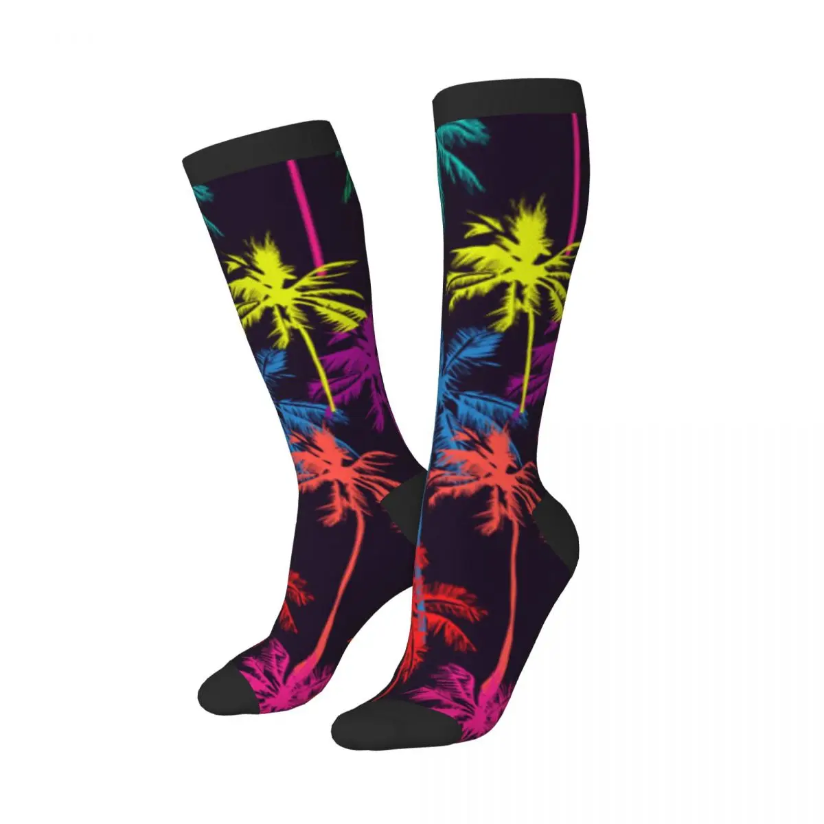 Tropical Palm Trees Unisex High Socks for Men Women Autumn Winter